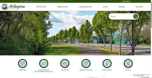 Security scan screenshot of https://arlingtonwa.gov/