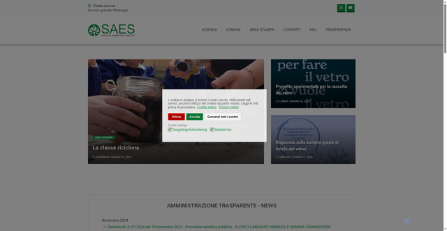 Security scan screenshot of https://www.saes-rc.it/