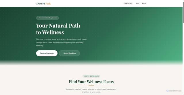 Security scan screenshot of http://naturapeak.com/