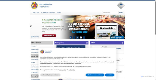 Security scan screenshot of https://vibovalentia.aci.it/