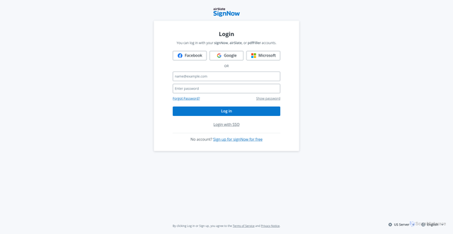Security scan screenshot of https://app.signnow.com