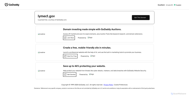 Security scan screenshot of https://lymect.gov/