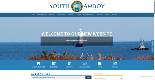 Security scan screenshot of https://www.southamboynj.gov/