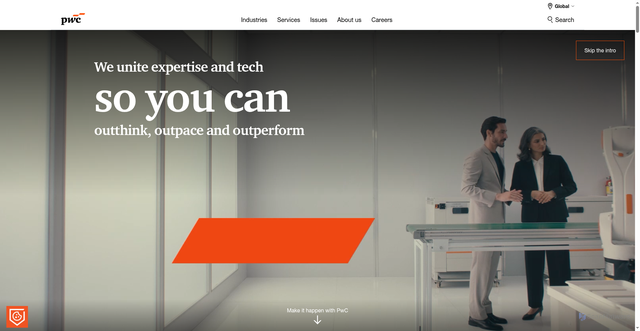 Security scan screenshot of https://www.pwc.com/gx/en.html