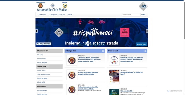 Security scan screenshot of https://molise.aci.it/