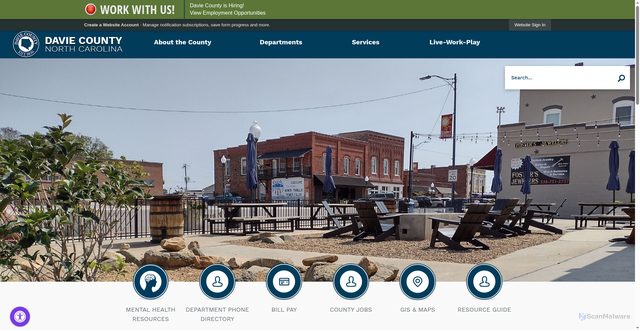 Security scan screenshot of https://www.daviecountync.gov/