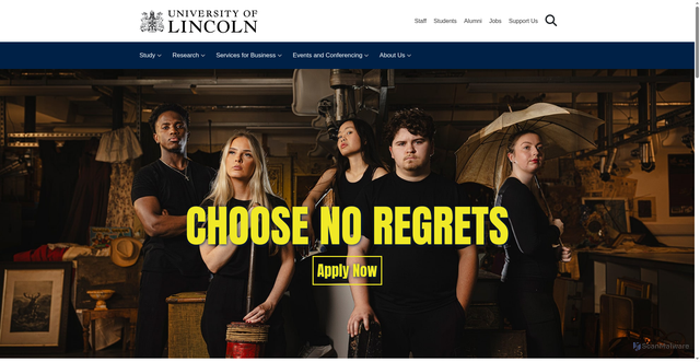 Security scan screenshot of https://www.lincoln.ac.uk/