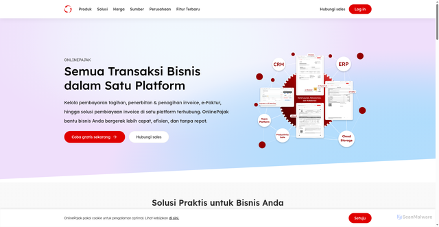 Security scan screenshot of https://online-pajak.com
