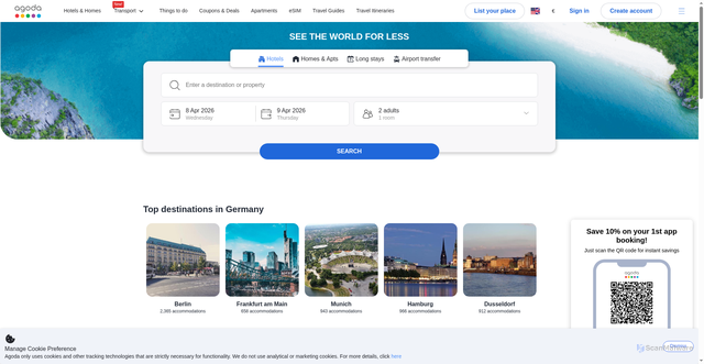 Security scan screenshot of https://capybara.agoda.com