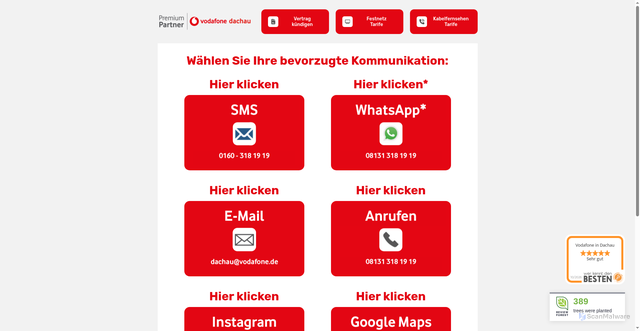 Security scan screenshot of http://freshdesk.vodafone-dachau.de