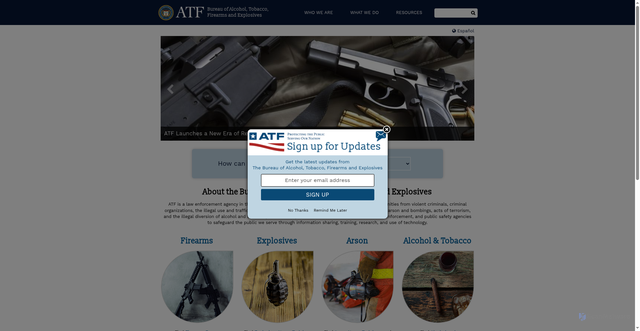 Security scan screenshot of https://www.atf.gov/