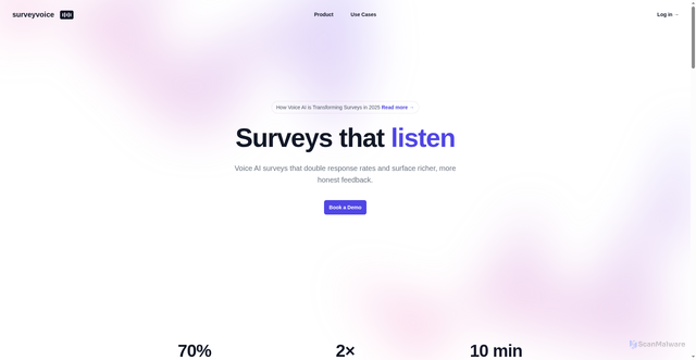 Security scan screenshot of https://www.surveyvoice.io/