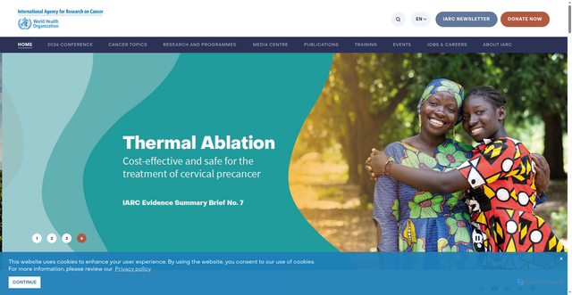 Security scan screenshot of https://iarc.fr