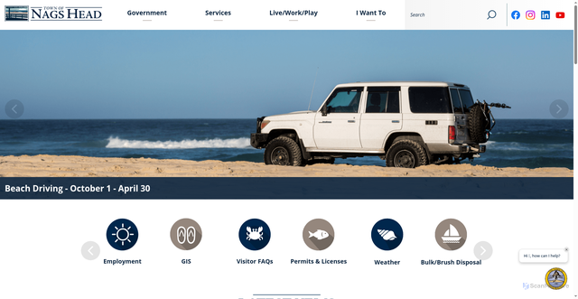 Security scan screenshot of https://nagsheadnc.gov/