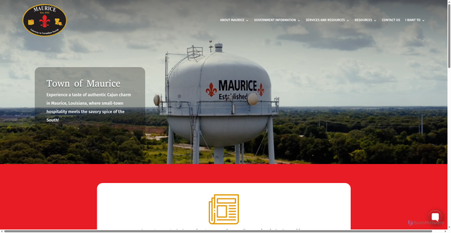 Security scan screenshot of https://townofmaurice.gov/