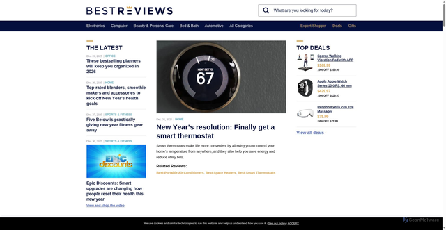 Security scan screenshot of https://bestreviews.com/