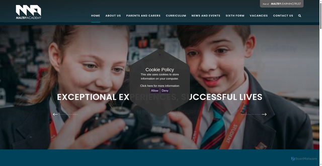 Security scan screenshot of https://www.maltbyacademy.com/