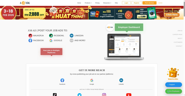 Security scan screenshot of https://ajobthing.com
