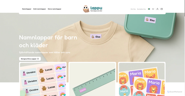 Security scan screenshot of https://lappu.se