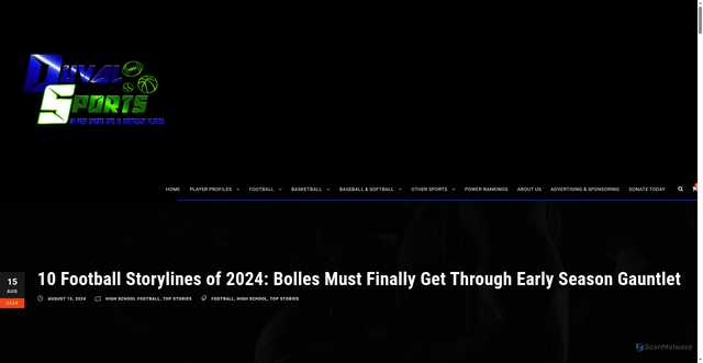 Security scan screenshot of https://www.duvalsports.com/?p=63371