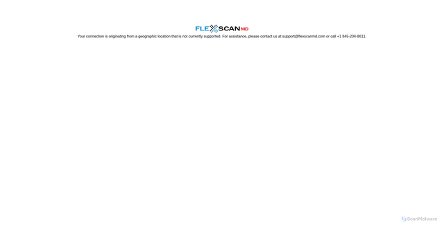 Security scan screenshot of https://app.flexscanmd.com
