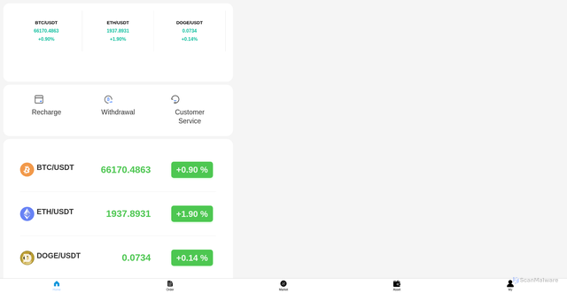 Security scan screenshot of https://web3market.top/