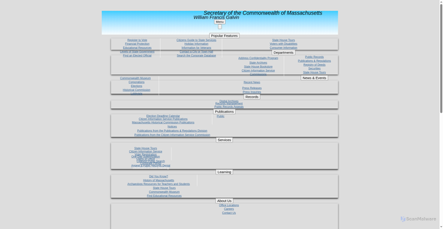 Security scan screenshot of https://electionstats.state.ma.us/candidates/view/Kevin-OSullivan