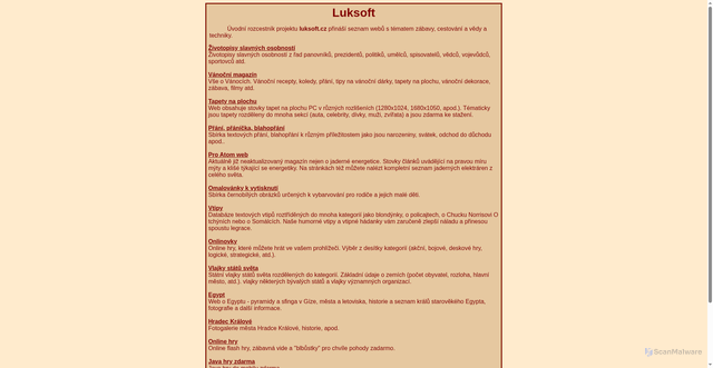 Security scan screenshot of https://luksoft.cz