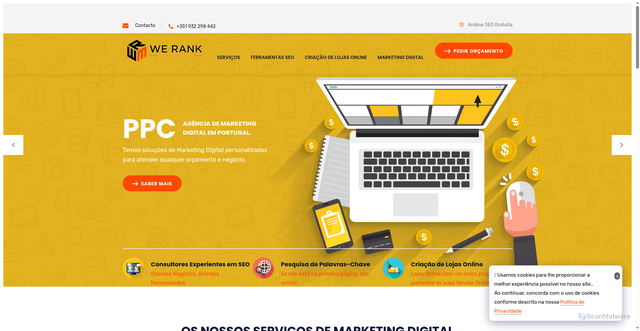 Security scan screenshot of https://werank.pt/