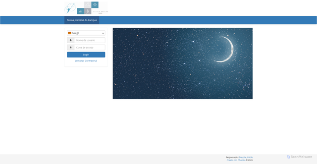 Security scan screenshot of https://formation.ceciledauche.fr/index.php?language=galician