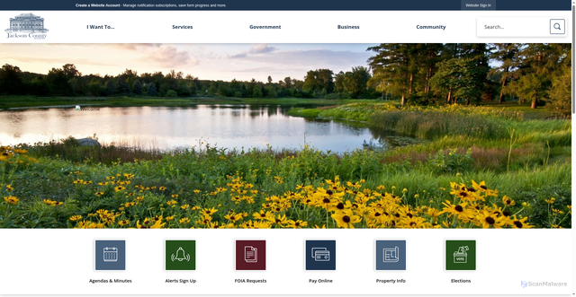 Security scan screenshot of https://jacksoncounty-il.gov/