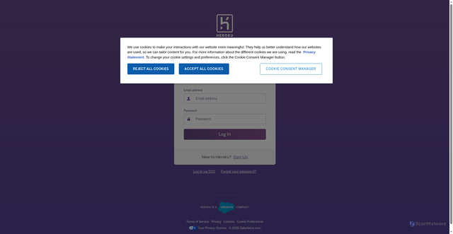 Security scan screenshot of https://cli-auth.heroku.com