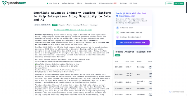 Security scan screenshot of https://quantisnow.com/insight/snowflake-advances-industryleading-platform-to-help-enterprises-bring-simplicity-to-data-and-ai-5764962