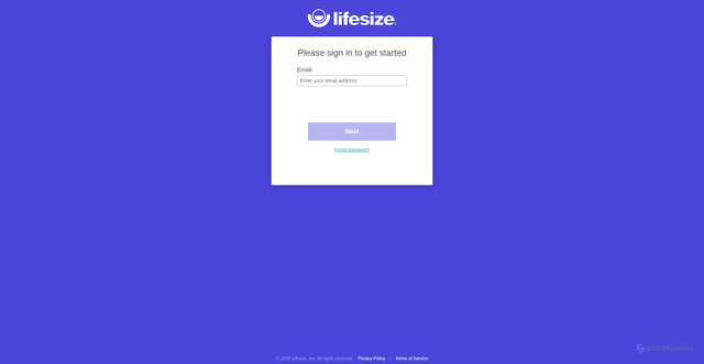 Security scan screenshot of https://login.lifesizecloud.com