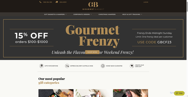Security scan screenshot of https://cart.gourmetbasket.com.au