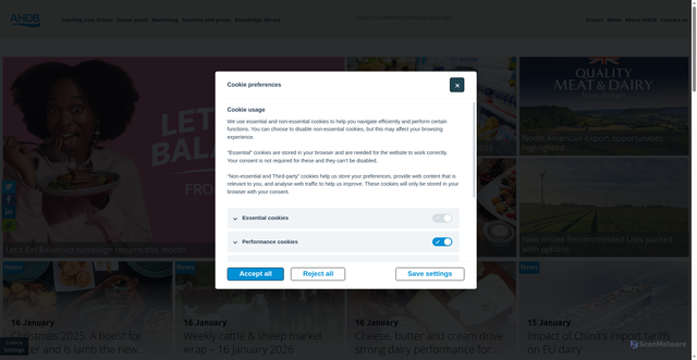 Security scan screenshot of https://ahdb.org.uk/