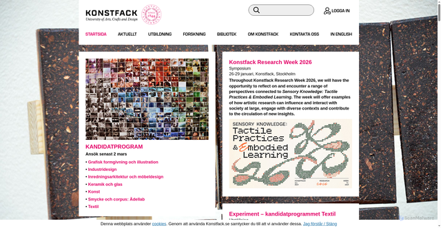 Security scan screenshot of https://www.konstfack.se/