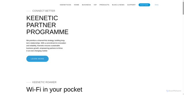 Security scan screenshot of https://keenetic.ru