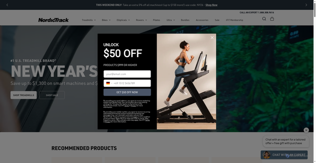 Security scan screenshot of https://www.nordictrack.com