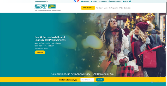 Security scan screenshot of https://security-finance.com