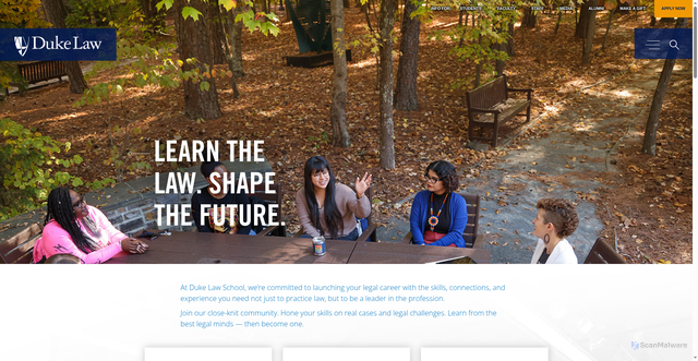 Security scan screenshot of https://law.duke.edu/