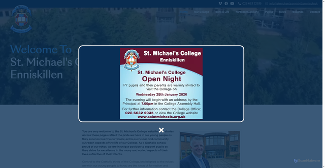 Security scan screenshot of https://www.saintmichaels.org.uk/