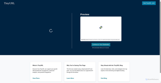 Security scan screenshot of https://tinyurl.com/yj82w924