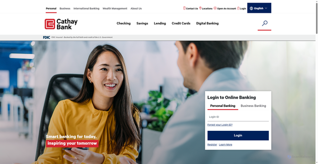 Security scan screenshot of https://www.cathaybank.com/