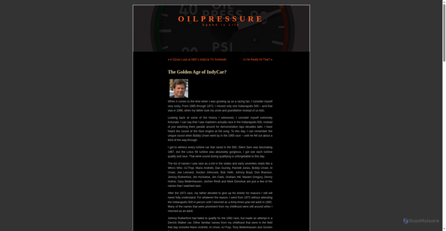 Security scan screenshot of https://oilpressure.com/2021/03/10/the-golden-age-of-indycar/