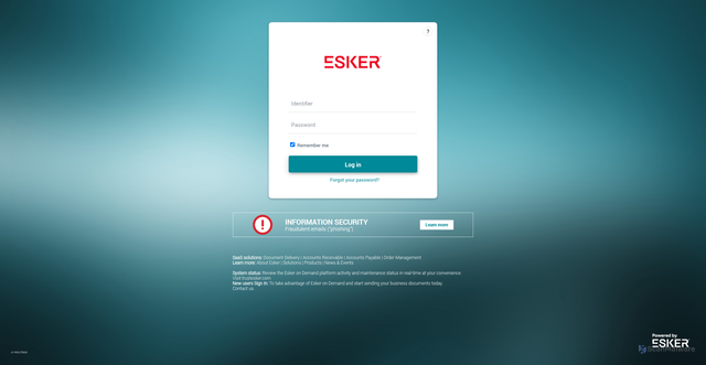 Security scan screenshot of https://as1.ondemand.esker.com