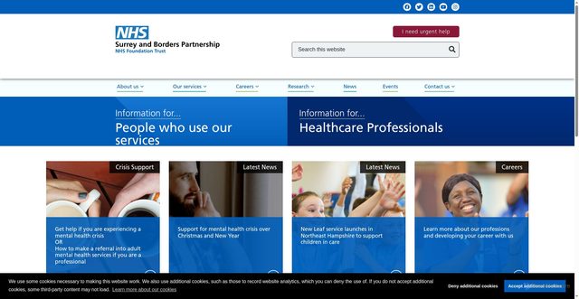 Security scan screenshot of https://www.sabp.nhs.uk/