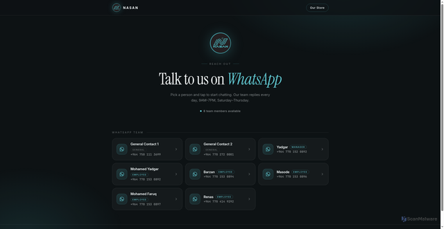 Security scan screenshot of https://nasan-coampany-whatsapp-dpk7jvgjkrfx.edgeone.dev/