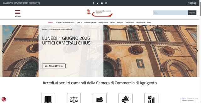 Security scan screenshot of https://www.ag.camcom.it