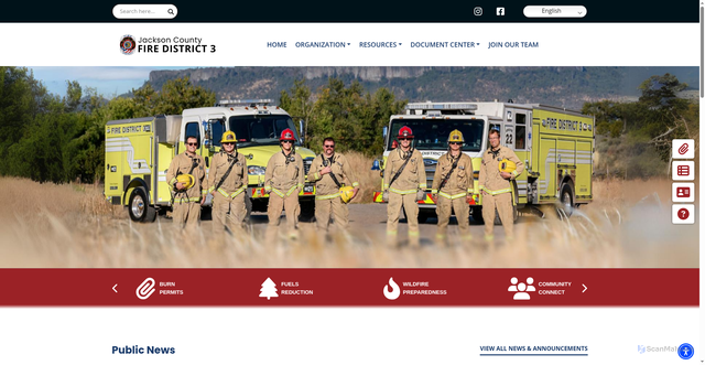 Security scan screenshot of https://jcfd3or.gov/